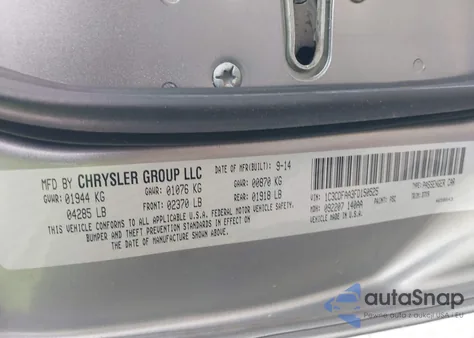 2015 Dodge Dart Se from USA, damaged, VIN 1C3CDFAA3FD150525